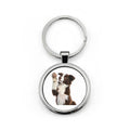 Round Stainless Steel Dog Keychain — Engraved Pet Keepsake