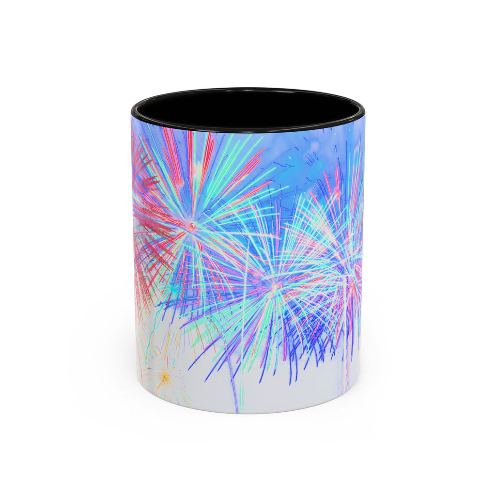 Fireworks Accent Coffee Mug – Colorful Celebration Ceramic Mug (11/15oz)