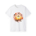 Christian Cross Sunset T-Shirt — Floral Faith Tee