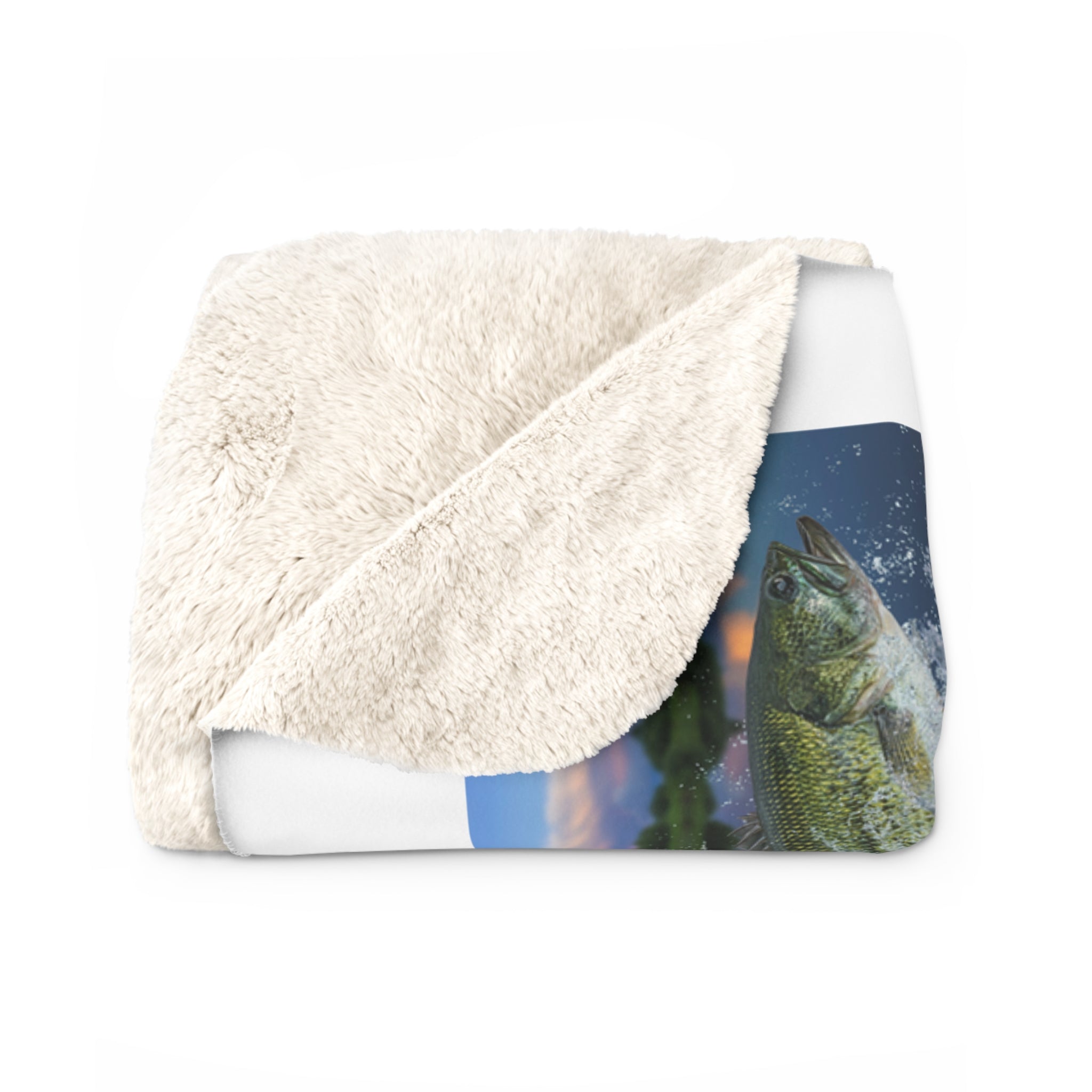 Deer Hunting Sherpa Fleece Blanket — Rustic Outdoorsman Cozy Throw