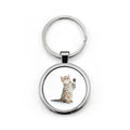 Kitten Stainless Steel Keychain — Cute Cat Keyring Accessory